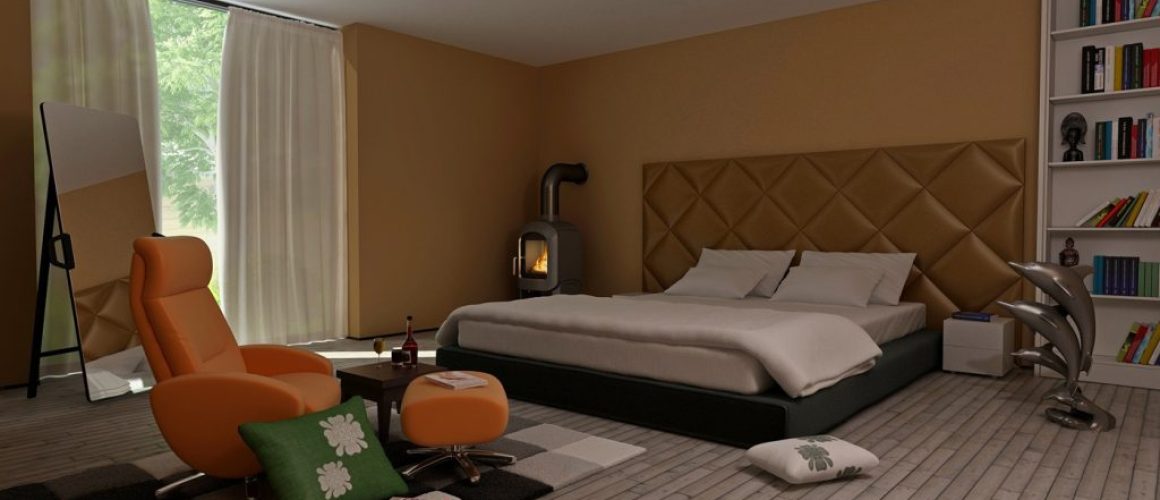 Retro Modern Bedroom Interior